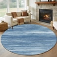 thumbnail image 1 of Round Rugs 7Ft, Blue Round Area Rug Washable Indoor Throw Carpet, Vintage Modern Abstract Art Ombre Large Non Slip Circle Rug for Dining Room Playroom Home Decor Aesthetic, 1 of 8