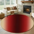 thumbnail image 1 of Round Rugs 7Ft, Dark Red Yellow Ombre Round Area Rug Washable Indoor Throw Carpet, Farmhouse Modern Gradient Art Large Non Slip Circle Rug for Dining Room Playroom Home Decor Aesthetic, 1 of 8