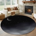 thumbnail image 1 of Round Rugs 8Ft, Night Stars Moon Round Area Rug Washable Indoor Throw Carpet, Modern Abstract Art Cloud Fog Large Non Slip Circle Rug for Kids Room RV Home Decor Aesthetic, 1 of 8