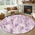 thumbnail image 1 of Round Rugs 8Ft, Pink Abstract Round Area Rug Washable Indoor Throw Carpet, Modern Oil Painted Art Contemporary Large Non Slip Circle Rug for Kids Room RV Home Decor Aesthetic, 1 of 8