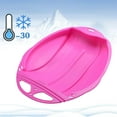 thumbnail image 1 of Round Sand Slider Disc Snow Sled Ski Pad, Winter Snow Toy, Summer Sand Slider Disc, Portable Ski Board For Snow Sand, 18.8*16.5*3.3in, Pink, 1 of 3