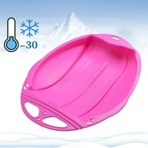 Round Sand Slider Disc Snow Sled Ski Pad, Winter Snow Toy, Summer Sand Slider Disc, Portable Ski Board For Snow Sand, 18.8*16.5*3.3in, Pink