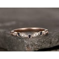 thumbnail image 1 of Round Sapphire Wed Band Curved Stackable 14k Rose Gold Plated, 1 of 2