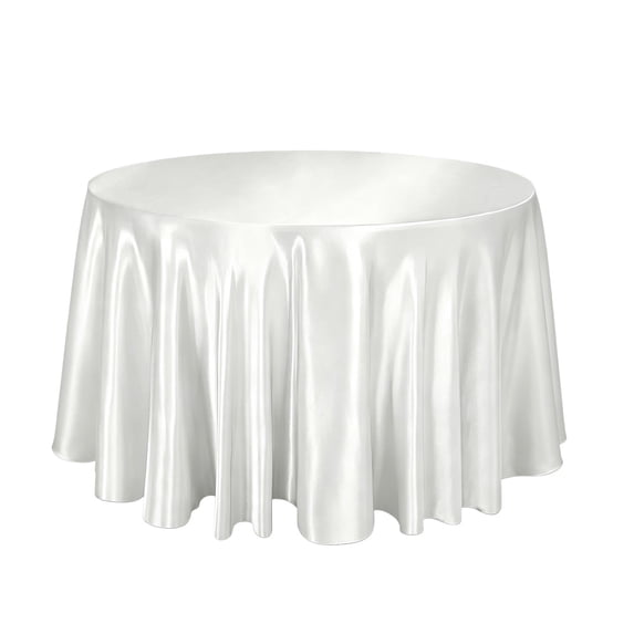 Round Satin Tablecloth for Elegant Events, Wrinkle-Resistant, Versatile for Weddings, Parties, and Home Dining Decor