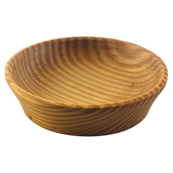 TOYMYTOY Light Brown Wooden Flavor Dish for Dipping Sauces Home and Catering