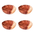 thumbnail image 1 of Round Scallop Acacia Wood Bowl 4-Pack, 1 of 5
