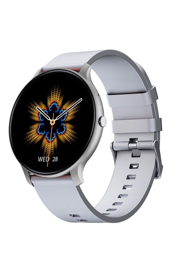 Round Screen Fitness Smart Watch, BT Call Waterproof Heart Rate Sleep Tracking for Daily Use
