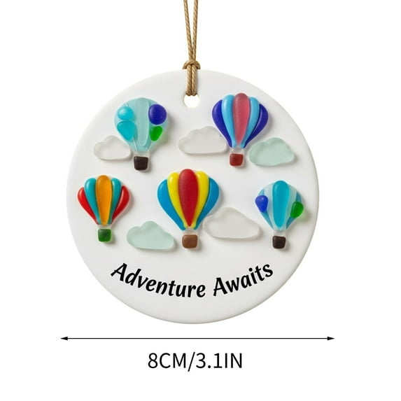 Round Sea Glass Friendship Decor, Colorful Pattern Sea Glass Friendship Ornaments,Timeless Keepsake for Best Friends, Christmas Tree Hanging Decorations, Gifts for Friends