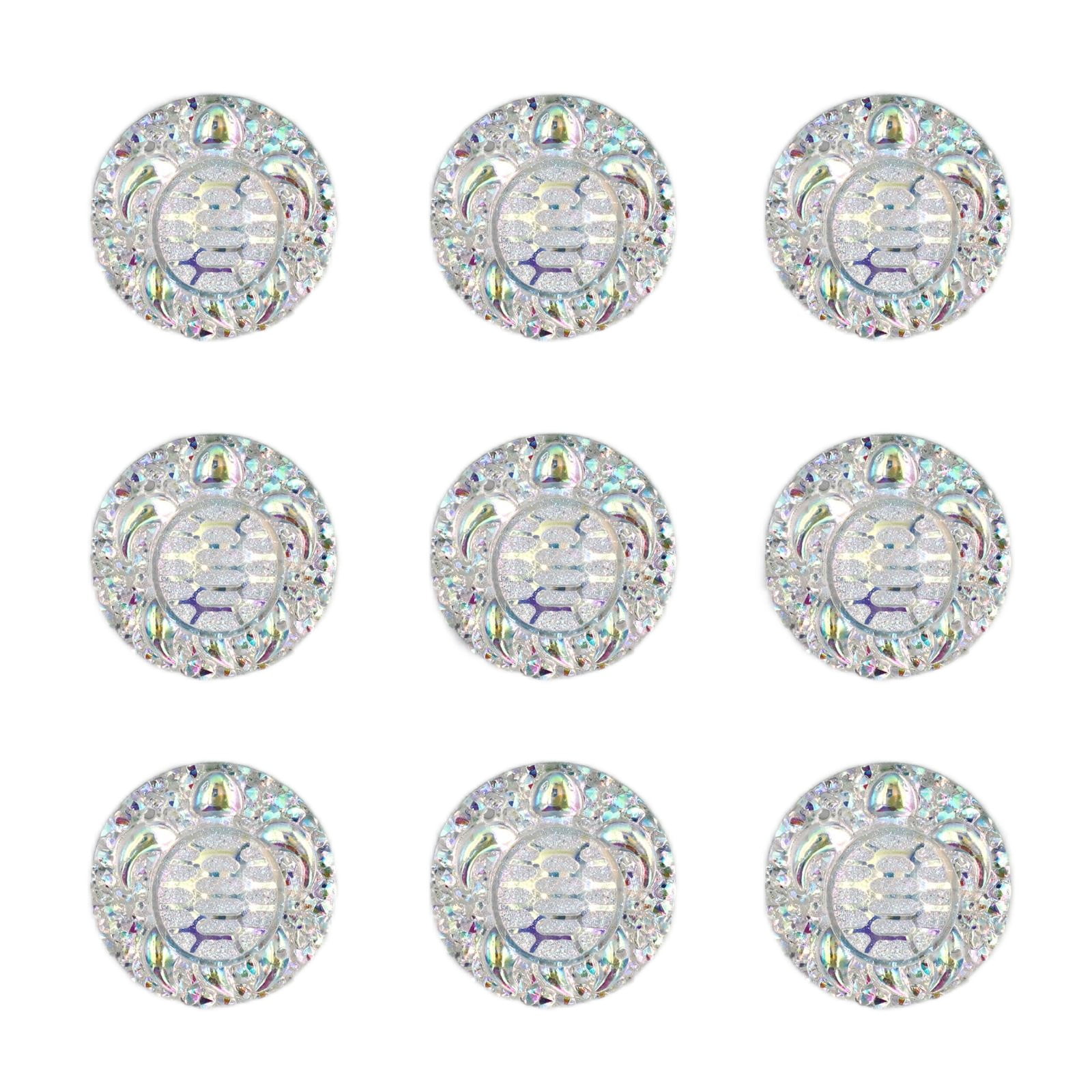 Lot De 100 Supports Métalliques Ronds Pour Broches - 16 Mm, Dos à Broches, Argenté