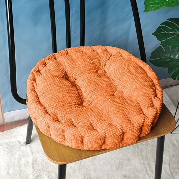 Round Seat Cushion 18 inch Thicken Solid Color Reversible Chair Pad Soft Kitchen, Home, Office, Garden, Dining Chairs Stools Pillow Circle 40x40cm
