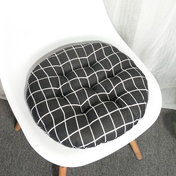 Round Seat Cushion 40x40 45x45 50x50 Home Office Decoration Chair Cushion High Quality Printing Tatami Mat (hei ge,40x40cm 2pcs)