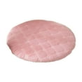 thumbnail image 1 of Round Seat Cushion, Flock Plush Soft Thick Winter Warm Chair Pad Non Slip Cushion for Dining Stool Tatami Floor Office Pink, 1 of 6