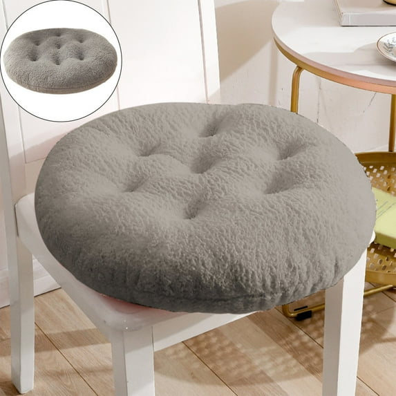 Round Seat Cushion Warm Thick Chair Cushions Soft Non Slip Chair Cushion 1Pcs Chair Pads for Dining Chairs Seat Pads for Dining Room Chairs Gray 15.75 Inch