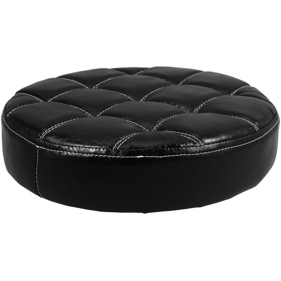 WASHWEPE Stool Seat Replacement Cushion Black Pu 1Pcs