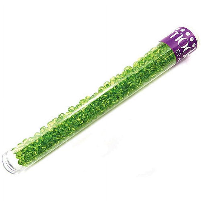 Round Seed Beads 6/0 5.5" Tube-lime