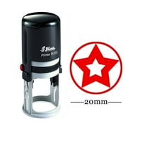 Round Self Inking Kids Teacher Stamp STAR Personalized Custom Shiny 20mm Rubber Mini Stamp