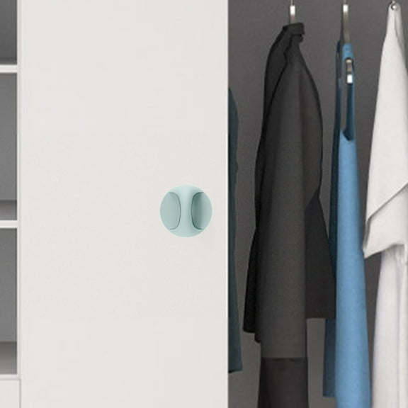 Round Self-Plastic Door Pull Handle, 2.5 x 0.9 Inch Non-Marking Grip for Sliding Cabinet, Drawer, Window, Closet – Easy Install, Multi-Surface Attachment