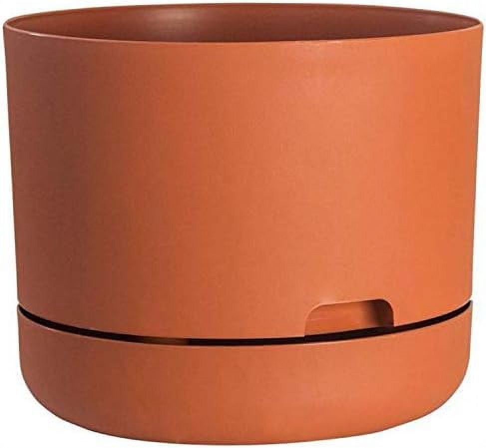 Round Self Watering Planter With Built In Saucer, UV Resistant