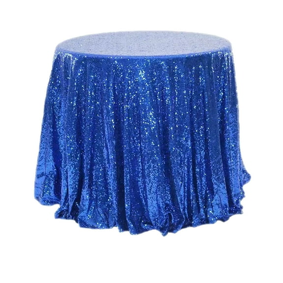 Round Sequin Tablecloth Glitter Fabric Sparkling Party Table Cover for Wedding Birthday Christmas Banquet Decoration Reusable Decor