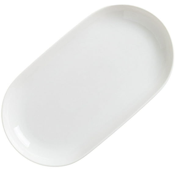 Round Serving Platter Plate Soup and Sandwich Food Flatware Tray White Platters Steak Plates Nordic Dinner