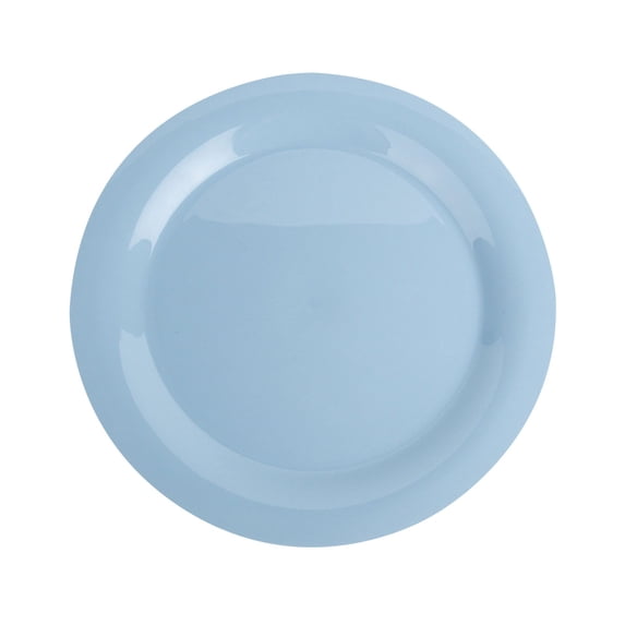 Round Serving Platters, Restaurant Serving Trays, PP Stackable Plastic Trays, 10.2 Inch Lightweight Round Food Tray, Non-Slip Reusable Serving Platter for Dessert, Snack, Tea Cup, Pale Blue