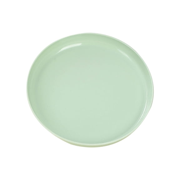 Round Serving Platters, Restaurant Serving Trays, PP Stackable Plastic Trays, 7.9 Inch Lightweight Round Food Tray, Non-Slip Reusable Serving Platter for Dessert, Snack, Tea Cup, Green