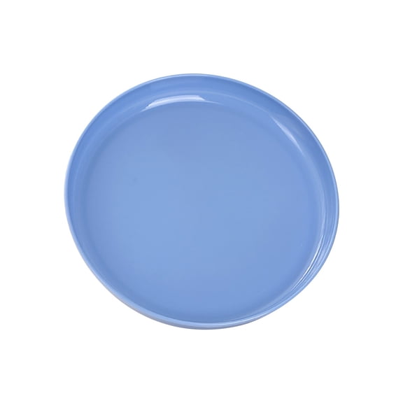 Round Serving Platters, Restaurant Serving Trays, PP Stackable Plastic Trays, 7.9 Inch Lightweight Round Food Tray, Non-Slip Reusable Serving Platter for Dessert, Snack, Tea Cup, Sky Blue