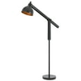 thumbnail image 1 of Round Shade Metal Floor Lamp with Adjustable Stalk Support, Black- Saltoro Sherpi, 1 of 5