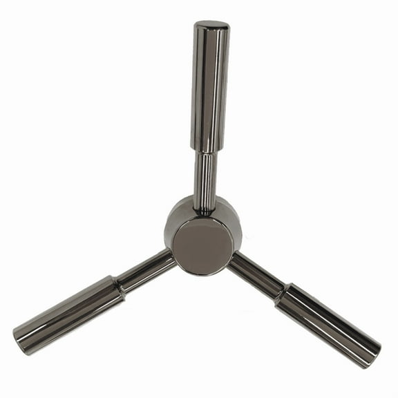 Round Shaft Gun Safe 3 Spoke Gun Safe Handle With Black Chrome Safe Box Handle