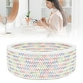 thumbnail image 1 of Round Shallow Cotton Rope Woven Storage Basket Boho Decorative Organizer For Home Living Room Shelf Closet,Cotton Rope Storage Basket,Boho Home Organizer,S 6.69",Color 1, 1 of 10
