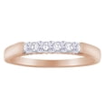 thumbnail image 1 of AFFY Round Shape (0.25 Cttw) White Diamond Five Stone Engagement Ring, 1 of 1