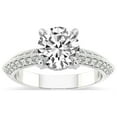 thumbnail image 1 of Round Shape 3 Carat IGI Certified Lab Grown Diamond Ring | 14K White Gold | Dua Side Stone Knife Edge Lab Diamond Ring | FG-VS1-VS2 Quality Friendly Diamonds, 1 of 6