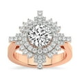 thumbnail image 1 of Round Shape 4 Carat IGI Certified Lab Grown Diamond Ring | 14K Rose Gold |Sunshine Halo Lab Diamond Engagement Ring | FG-VS1-VS2 Quality Friendly Diamonds, 1 of 5