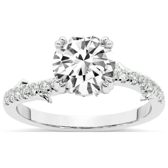 Round Shape 4 Carat IGI Certified Lab Grown Diamond Ring | 14K White Gold | Phoebe Twigs Diamond Ring | FG-VS1-VS2 Quality Friendly Diamonds