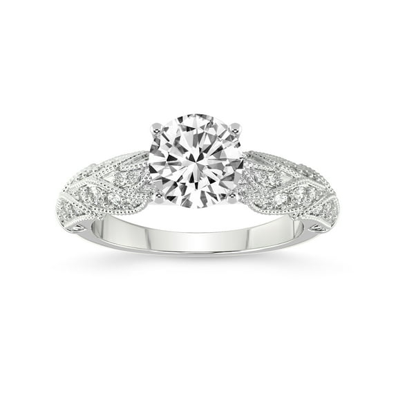 Round Shape 5 Carat IGI Certified Lab Grown Diamond Ring | 14K White Gold |Vintage Willow Lab Diamond Engagement Ring | FG-VS1-VS2 Quality Friendly Diamonds