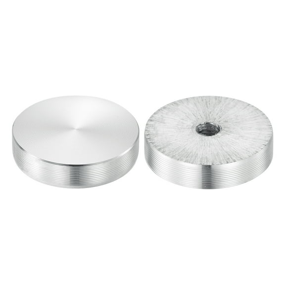 Round Shape Aluminum Disc, 2pack M6x30mm Aluminum Circle Disc Glass Top Adapter for Glass Table Top Disc