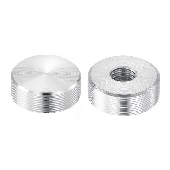 Round Shape Aluminum Disc, 2pack M8x20mm Aluminum Circle Disc Glass Top Adapter for Glass Table Top Disc