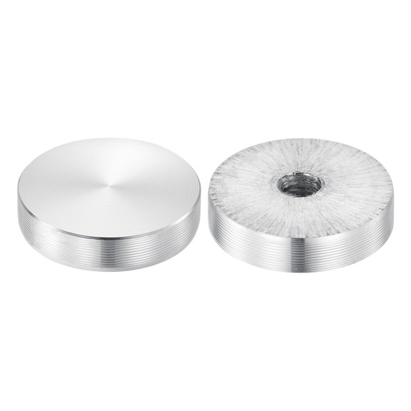 Round Shape Aluminum Disc, 2pack M8x30mm Aluminum Circle Disc Glass Top Adapter for Glass Table Top Disc