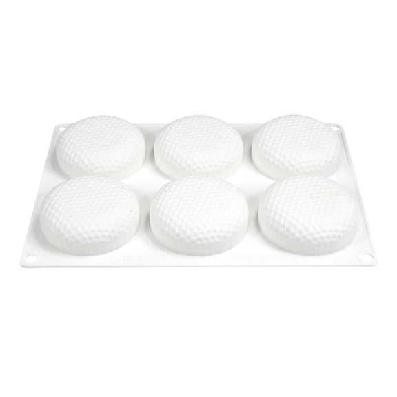 Round Shape Baking Pan With 6 Cells Perfect For Dessert And Craft Projects