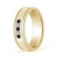 thumbnail image 1 of Round Shape Blue Sapphire CZ Diamond Eternity Band Ring 925 Sterling Silver Yellow Gold Plated September Birthstone Christmas New Year Gift Gemstone Jewelry, 1 of 5
