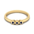 thumbnail image 1 of Round Shape Blue Sapphire Syn. Stackable Women Mother's Day Gift Ring 925 Silver Gold Vermeil Delicate Jewelry, 1 of 3