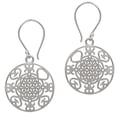 thumbnail image 1 of Round Shape Cletic Design 925 Sterling Silver Hook Dangle Handmade Earrings, 1 of 3