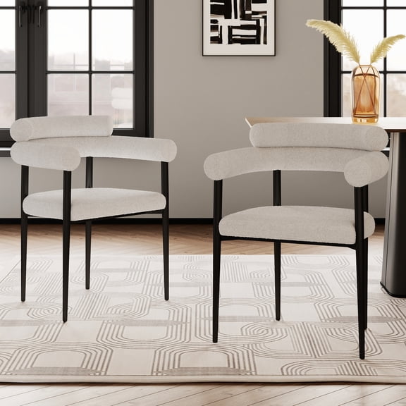 Round Shape Design - Cushioned for Comfort - Dining Table Use - Comfortable Sitting