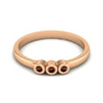 thumbnail image 1 of Round Shape Garnet Stackable Women Mother's Day Gift Ring 925 Silver Rose Vermeil Delicate Jewelry, 1 of 3