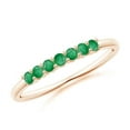 thumbnail image 1 of Round Shape Green Emerald Eternity Band Ring Women 925 Sterling Silver Rose Gold Plated May Birthstone Engagement Anniversary Gift Gemstone Jewelry, 1 of 5