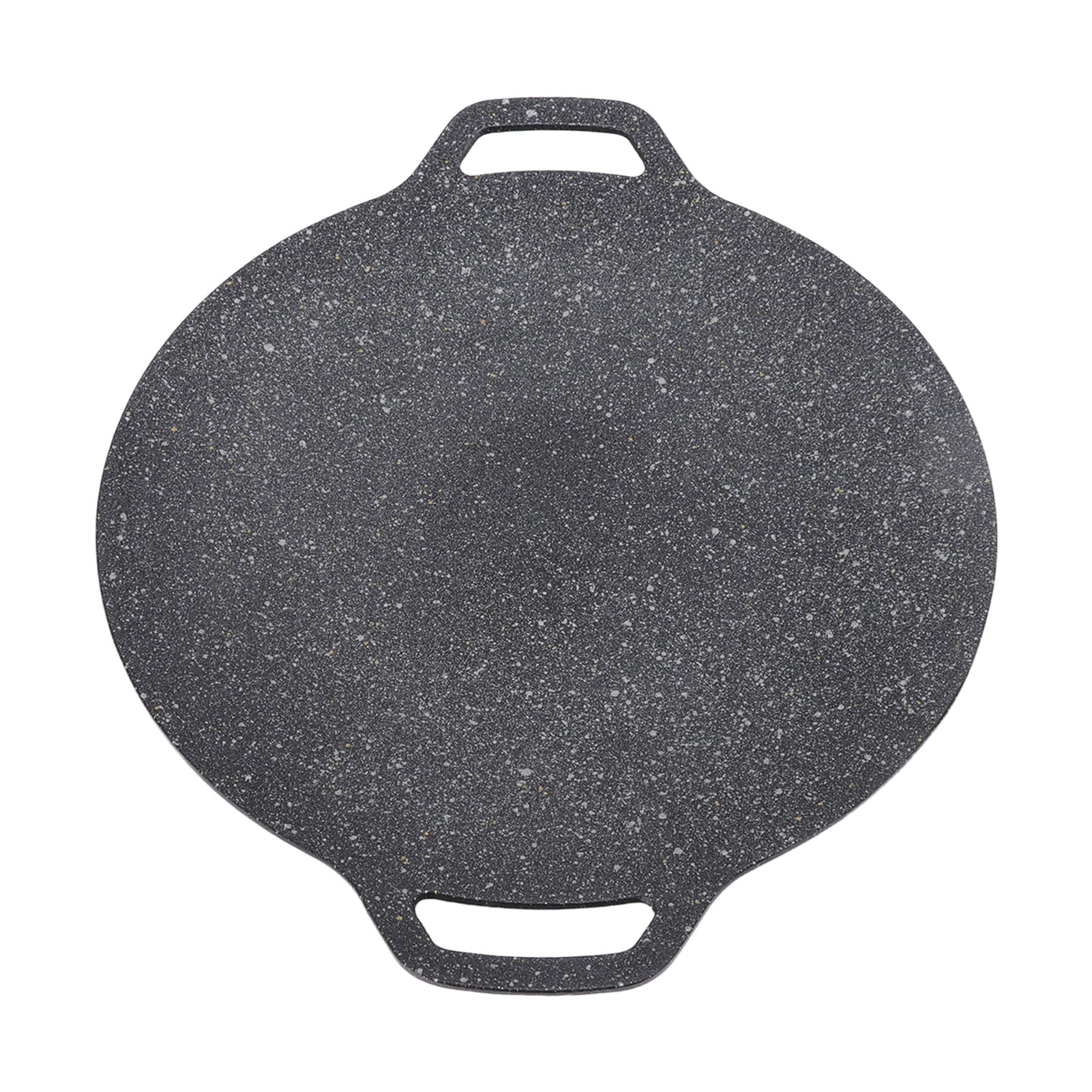 Round Shape Grill Pan High Thermal Conductivity Aluminum Material Glossy Camping Roasting Plate