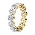 thumbnail image 1 of Round Shape Lab Grown Diamond Dream Bazel Eternity Ring For Women | 3 Carat IGI Certified 14K Yellow Gold | FG-VS Quality Friendly Diamonds Eternity Ring Size 6.5, 1 of 5