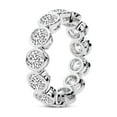 thumbnail image 1 of Round Shape Lab Grown Diamond Dream Bazel Eternity Ring For Women | 6 Carat IGI Certified 14K White Gold | FG-VS Quality Friendly Diamonds Eternity Ring Size 9, 1 of 5
