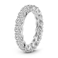 thumbnail image 1 of Round Shape Lab Grown Diamond Meadow Crisscross Eternity Ring For Women | 4 Carat IGI Certified 14K White Gold | FG-VS Quality Friendly Diamonds Eternity Ring Size 10, 1 of 5