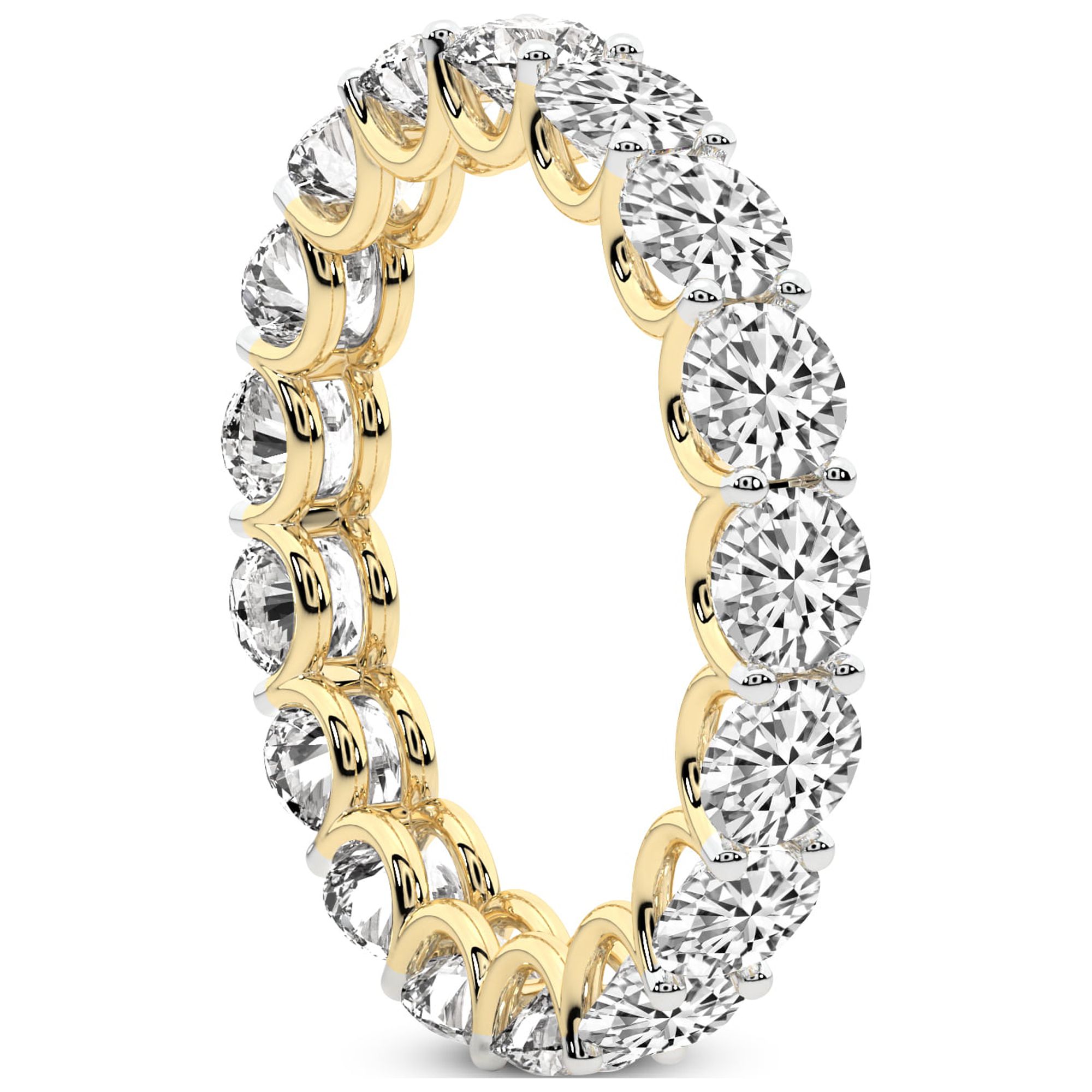 Dazzlingrock Collection 14kt Yellow Gold Diamond Chain Link Band Ring – 0.03 Ct Tw, Stackable
